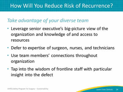 How Will You Reduce Risk of Recurrence?