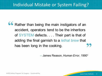 Individual Mistake or System Failure?