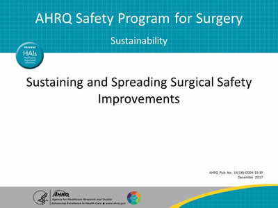 Sustaining and Spreading Surgical Safety Improvements