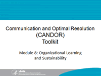 CANDOR Toolkit. Module 8: Organizational Learning and Sustainability