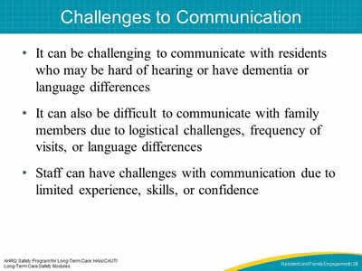 Challenges to Communication