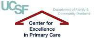 UCSF Center for Excellence in Primary Care logo.
