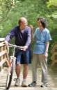 Photograph of a couple on a biking/walking trail.