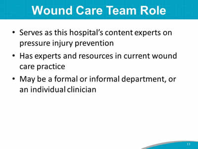 Wound Care Team Role