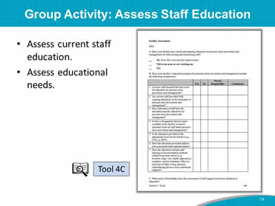 Group Activity: Assess Staff Education
