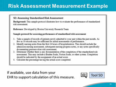 Risk Assessment Measurement Example