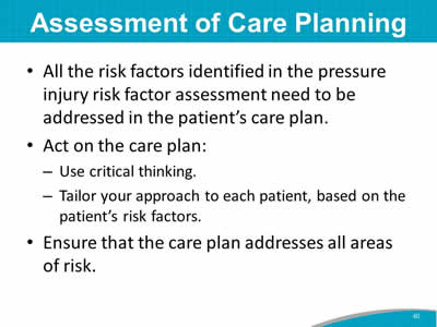 Assessment of Care Planning