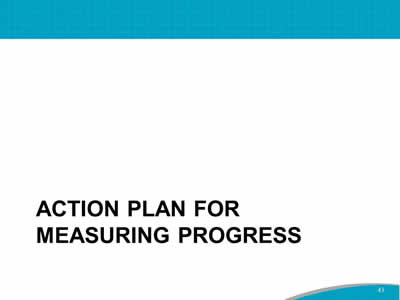 Action Plan for measuring progress