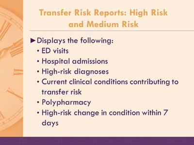 Transfer Risk Reports: High Risk and Medium Risk