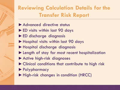Reviewing Calculation Details for the Transfer Risk Report