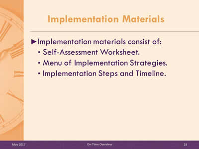 Implementation Materials